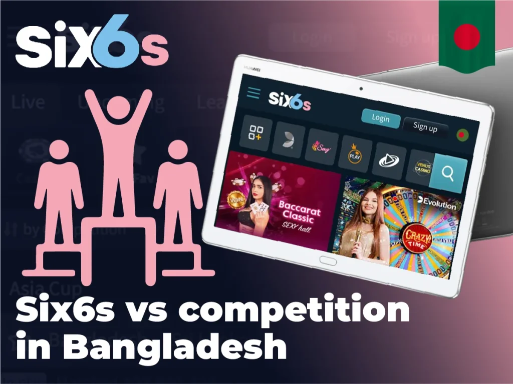 Advantages of Six6s Casino over competitors Bet365 and 20bet